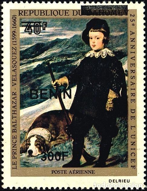 Sellos: Ben&iacute;n 2009 Mi. 1540 sobrecargado Vel&aacute;zquez Pr&iacute;ncipe Baltasar UNICEF
