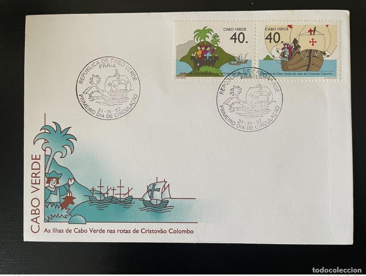 Sellos: Cabo Verde 1992 Mi. 631 - 632 FDC Cristovao Colombo Crist&oacute;bal Col&oacute;n