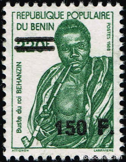 Sellos: Ben&iacute;n 1995 Mi. 655 sobrecargado Rey Behanzin busto realeza Dahomey