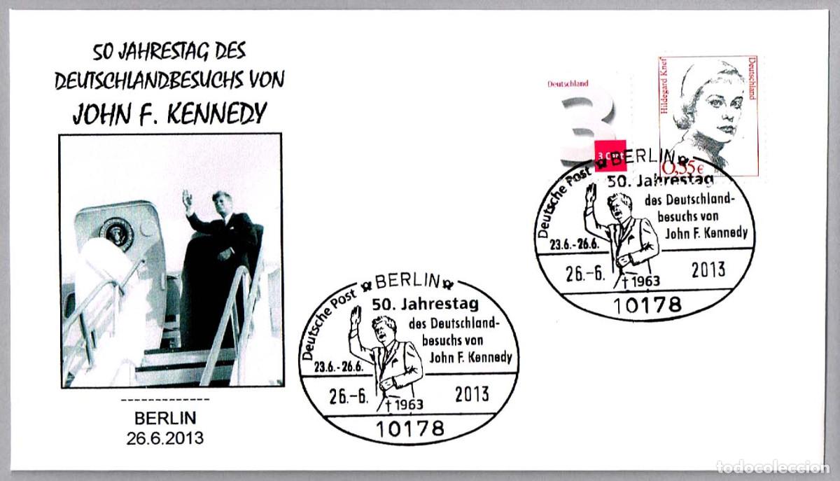 Sellos: Matasellos 50 A&Ntilde;OS VISITA J.F. KENNEDY A ALEMANIA. Berlin, Alemania, 2013