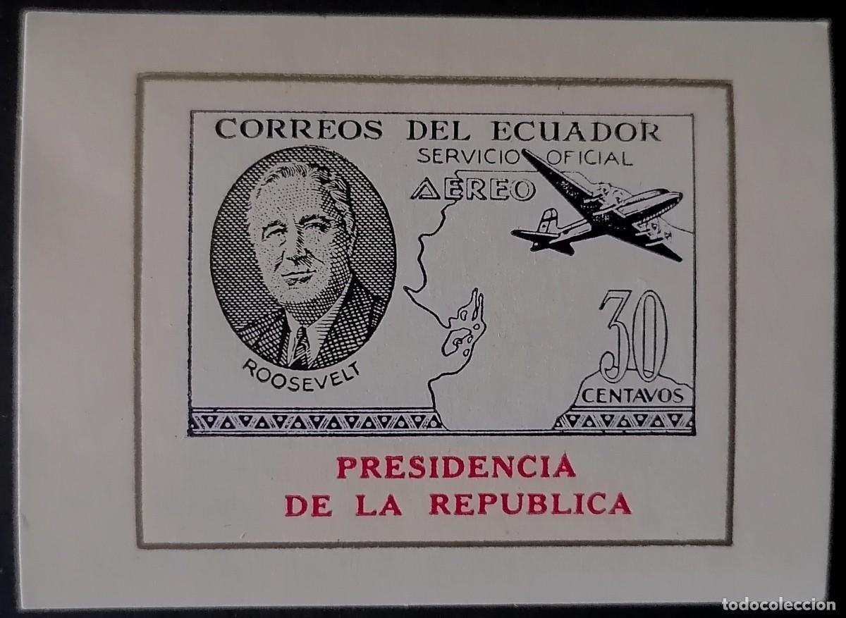 Sellos: ECUADOR 1949 - OFICIAL - HB ROOSEVELT / PRESIDENCIA .