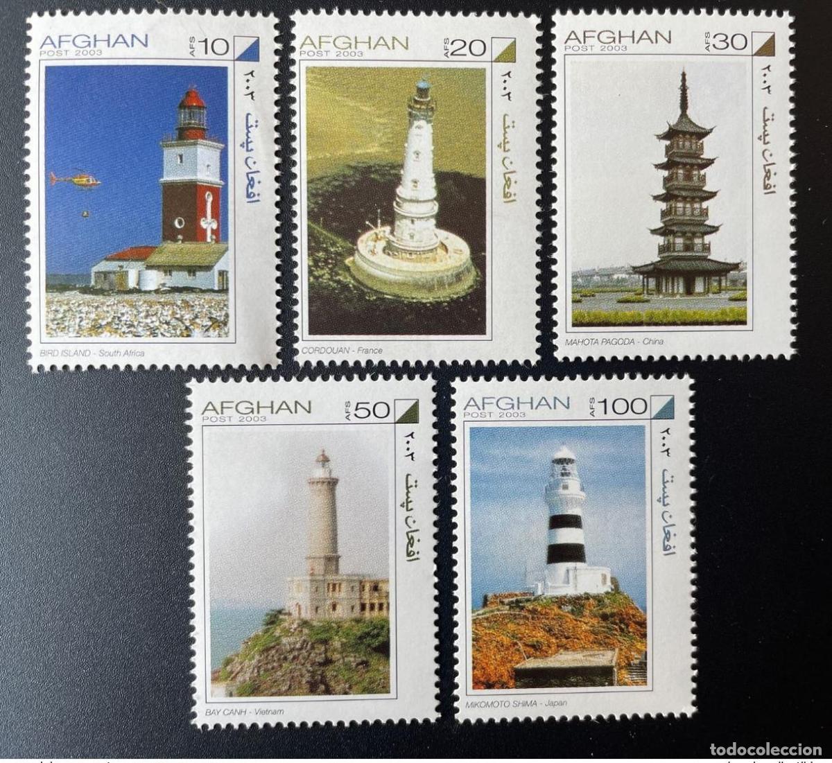Sellos: Afganist&aacute;n 2003 Faro de Leuchtturm 5 val.