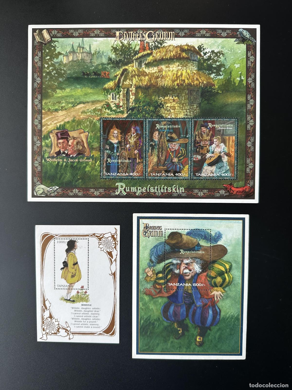 Sellos: Tanzania 1997 Mi. Bl.2681-2683 Bl.366-367 Conte Rumpelstiltskin Hermanos Grimm
