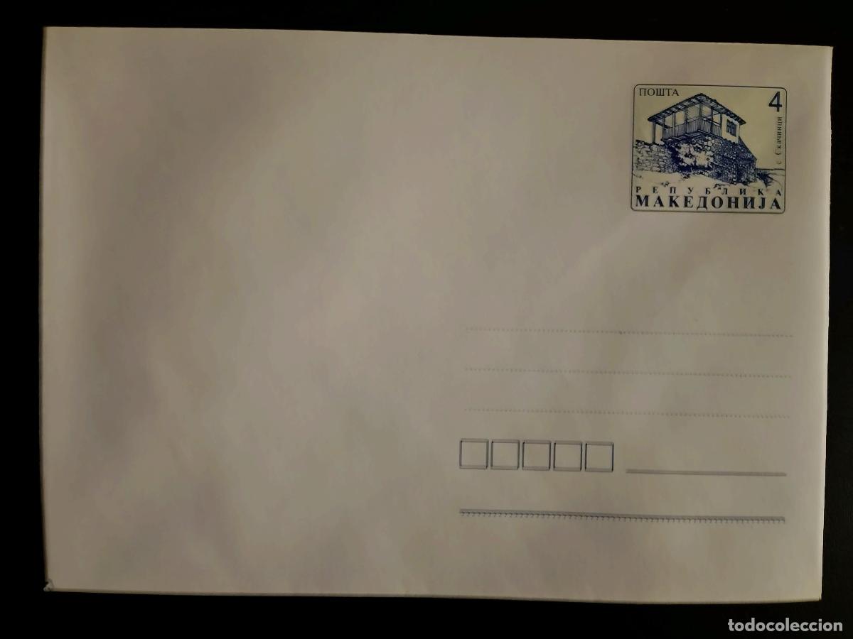 Sellos: Macedonia sobre postal nuevo sello impreso arquitectura completo