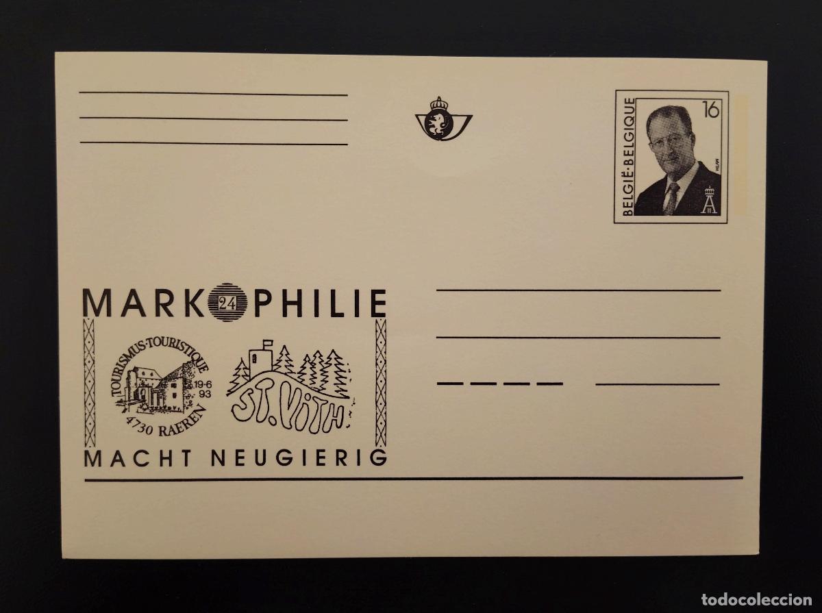 Sellos: Completo postal B&eacute;lgica 1993 Marcofilia St Vith Raeren matasellos turismo