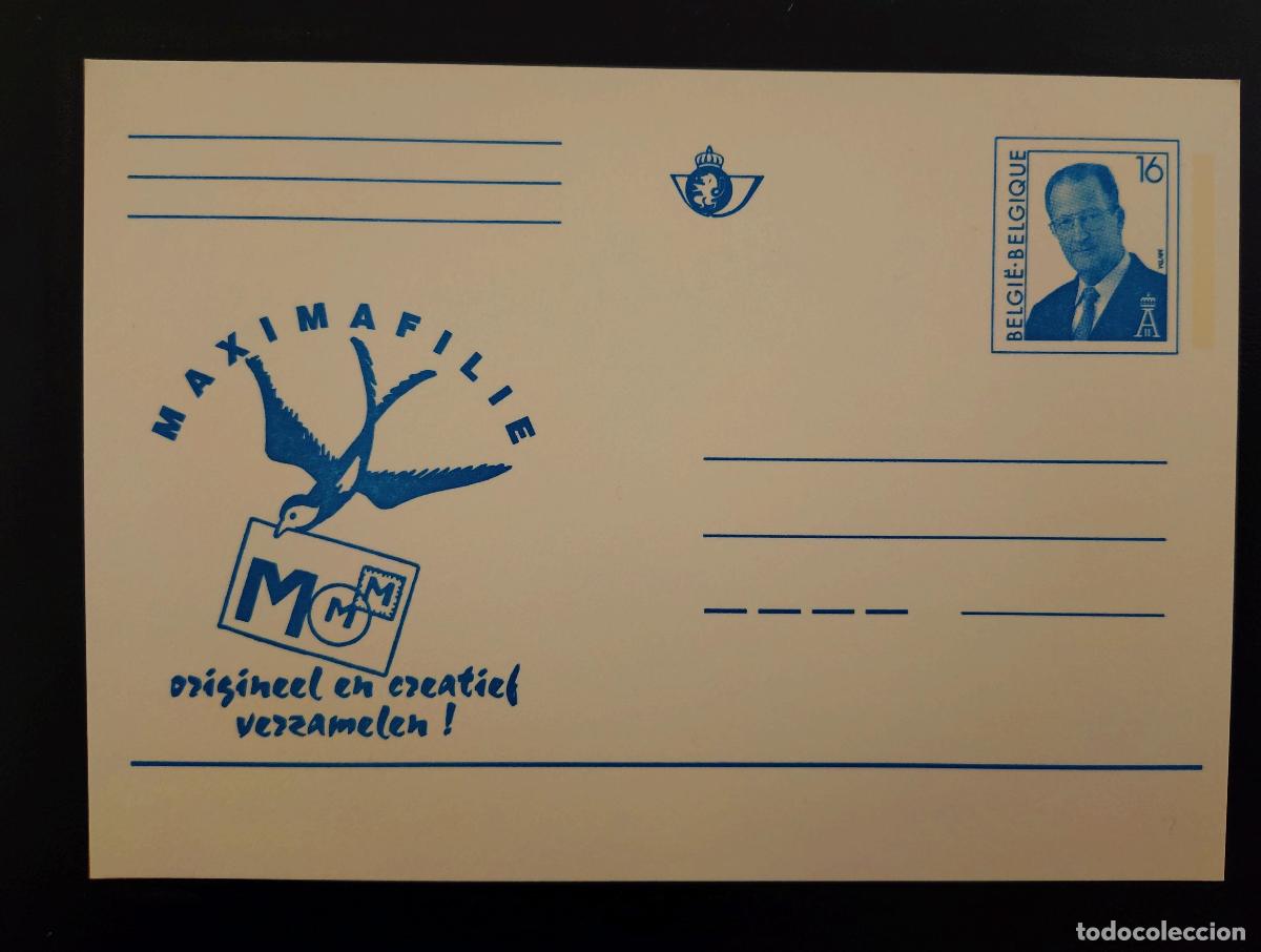 Sellos: Postal completo B&eacute;lgica Maximafilia p&aacute;jaro 16F rey Alberto II nuevo NL