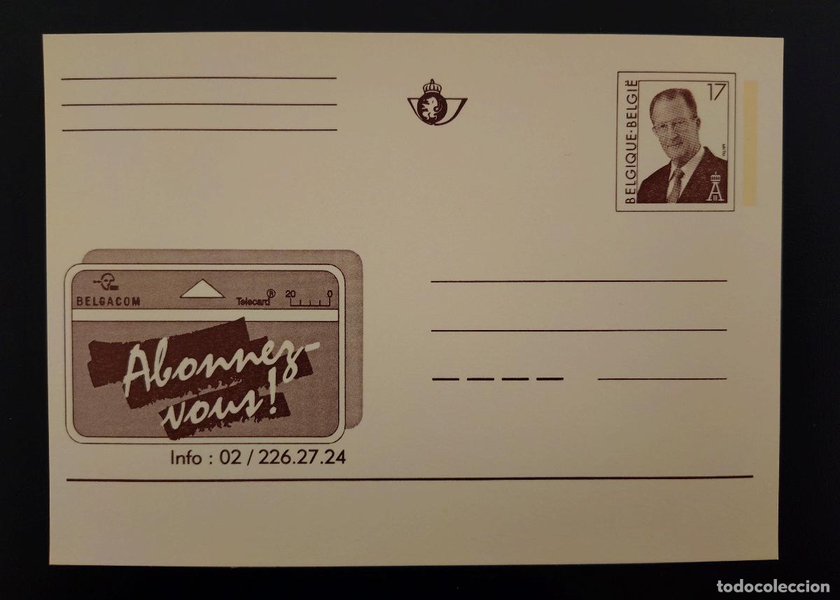 Sellos: B&eacute;lgica postal completo Belgacom Telecard Ab&oacute;nese rey Alberto II FR