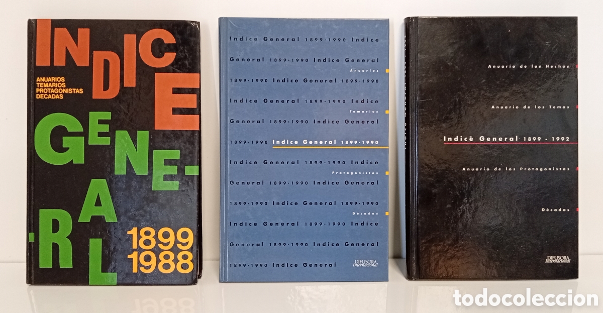 Sellos: INDICE GENERAL DE 1898 A 1992