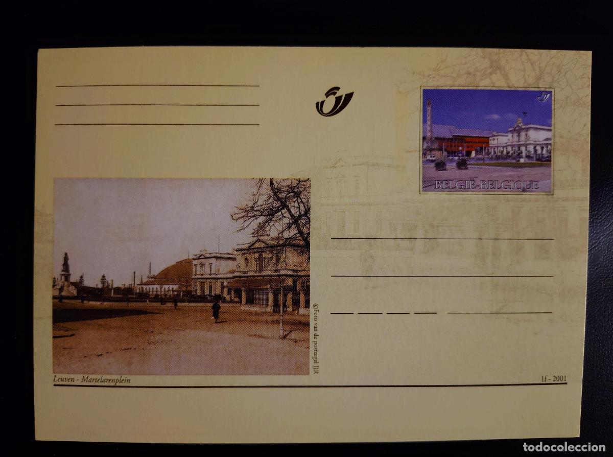 Sellos: B&eacute;lgica 2001 completo postal ilustrado Leuven Martelarenplein nuevo