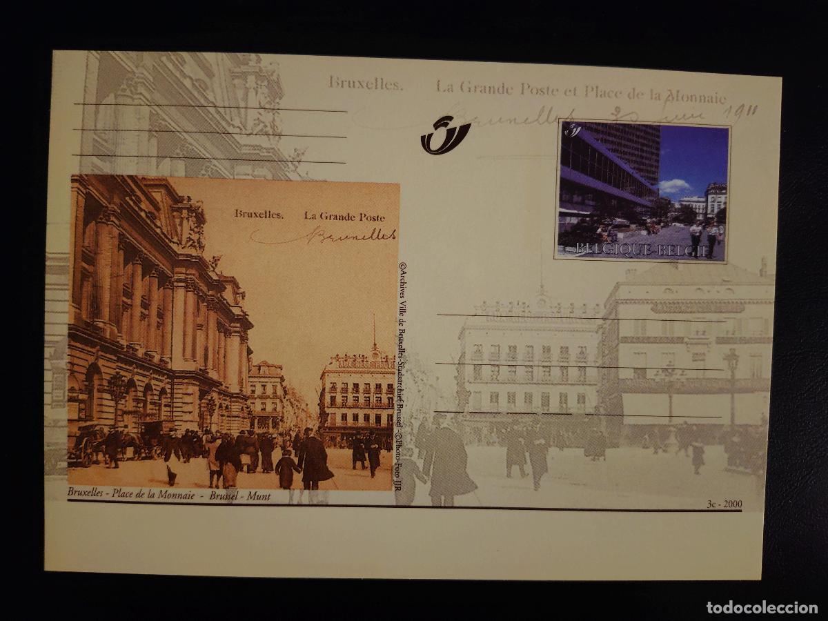 Sellos: B&eacute;lgica postal ilustrada Bruselas Gran Correo Plaza de la Moneda