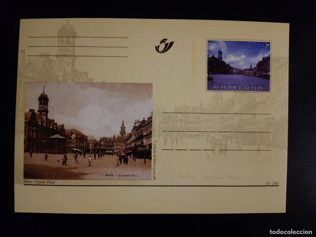 Sellos: B&eacute;lgica 2001 completo postal ilustrado Mons Grand Place nuevo