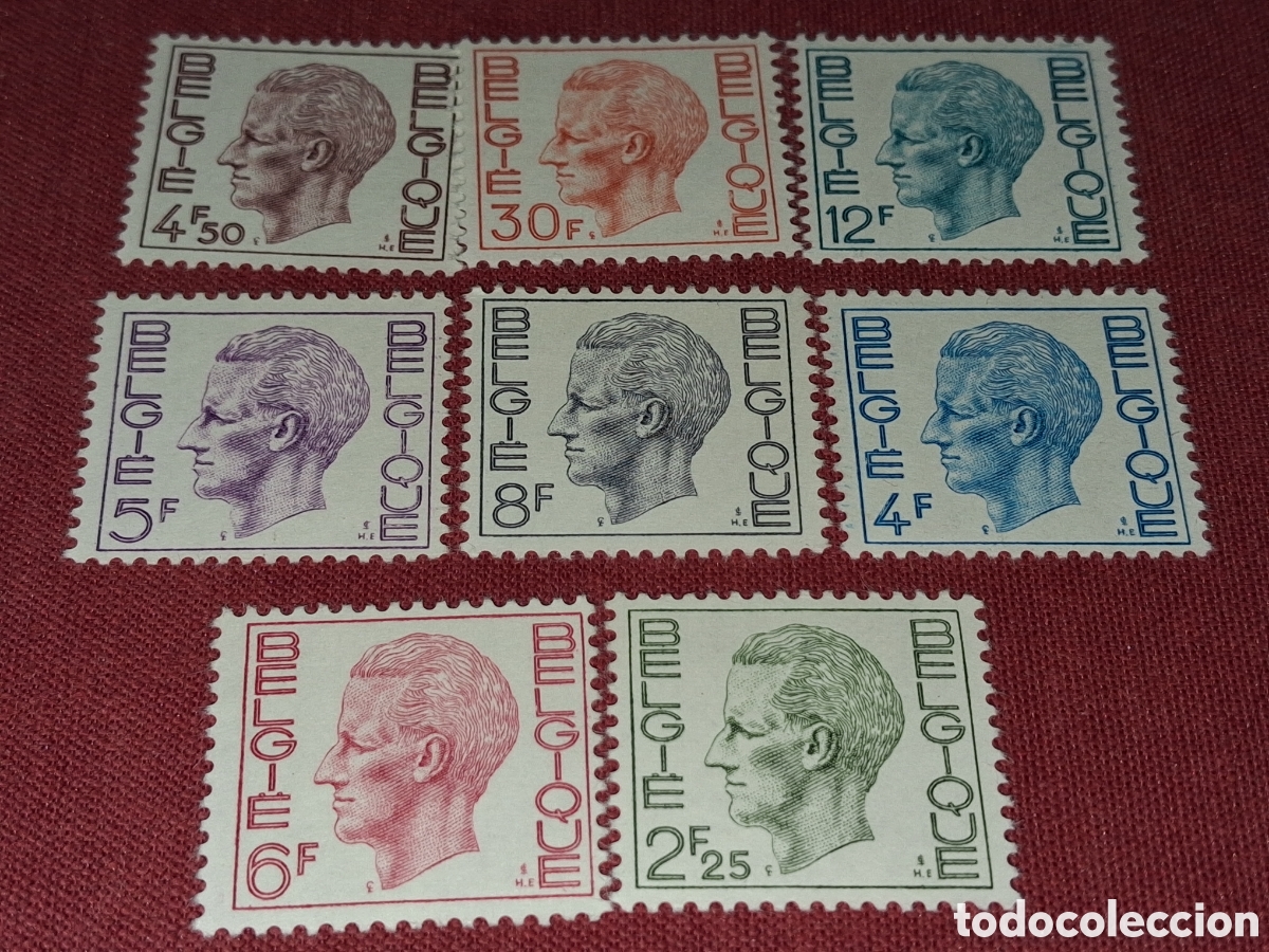 Sellos: Sello B&eacute;lgica nuevo 1972. Balduino. Reyes. Monarqu&iacute;a. Historia.