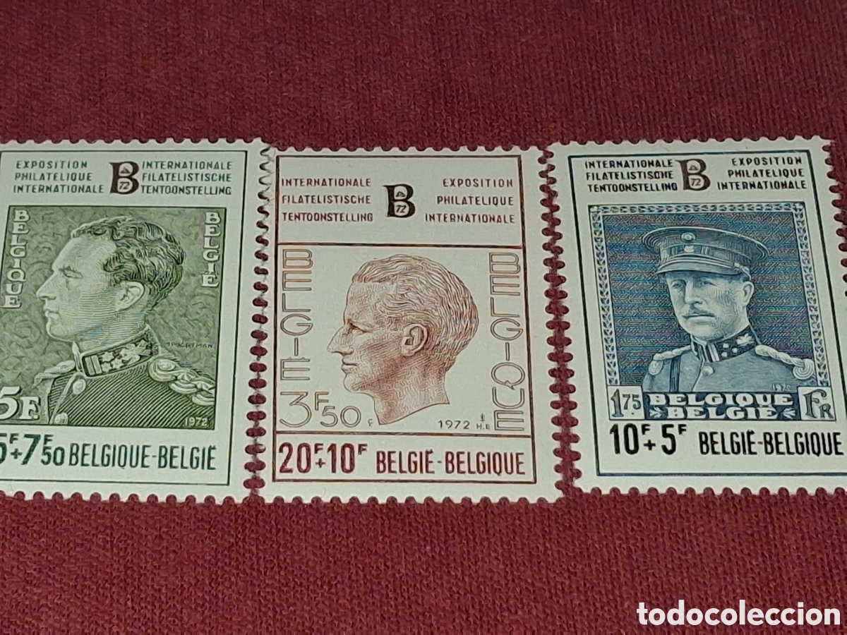 Sellos: Sello B&eacute;lgica nuevo 1972. Exp Filt Inter. B&eacute;lgica,72. Historia. Cl&aacute;sicos. Sello sobre sello. Militar