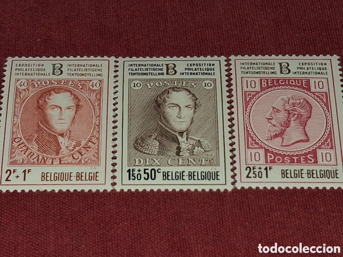 Sellos: Sello B&eacute;lgica nuevo 1972. Exp Filt Inter. B&eacute;lgica,72. Historia. Cl&aacute;sicos. Sello sobre sello. Mknarqu