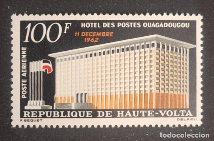 Sellos: Alto Volta 1962 Mi. 114 Correo A&eacute;reo Hotel de Correos Ouagadougou