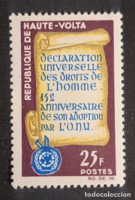 Sellos: Alto Volta 1963 Mi. 140 Declaraci&oacute;n Universal Derechos Humanos ONU