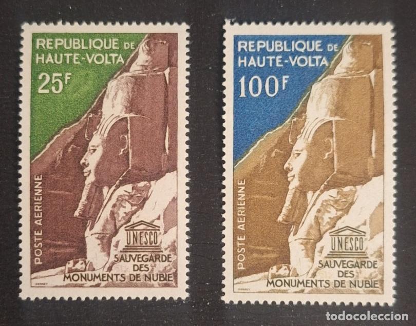 Briefmarken: Alto Volta 1964 Mi. 143-144 UNESCO monumentos Nubia Abu Simbel