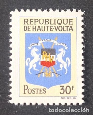 Briefmarken: Alto Volta 1967 Mi. 210 armas escudo caballos her&aacute;ldica