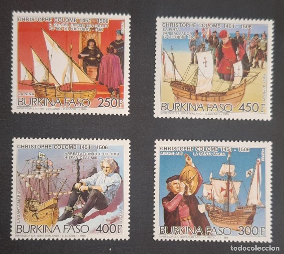 Sellos: Burkina Faso 1986 Mi. 1087-1090 Crist&oacute;bal Col&oacute;n barcos veleros