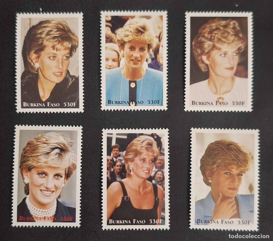Briefmarken: Burkina Faso 1997 Mi. 1485-1490 Princesa Diana Lady Di realeza