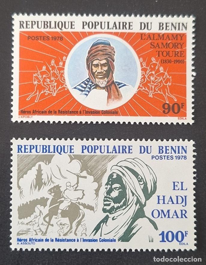 Sellos: Ben&iacute;n 1978 Mi. 129-130 Samory Tour&eacute; El Hadj Omar resistencia