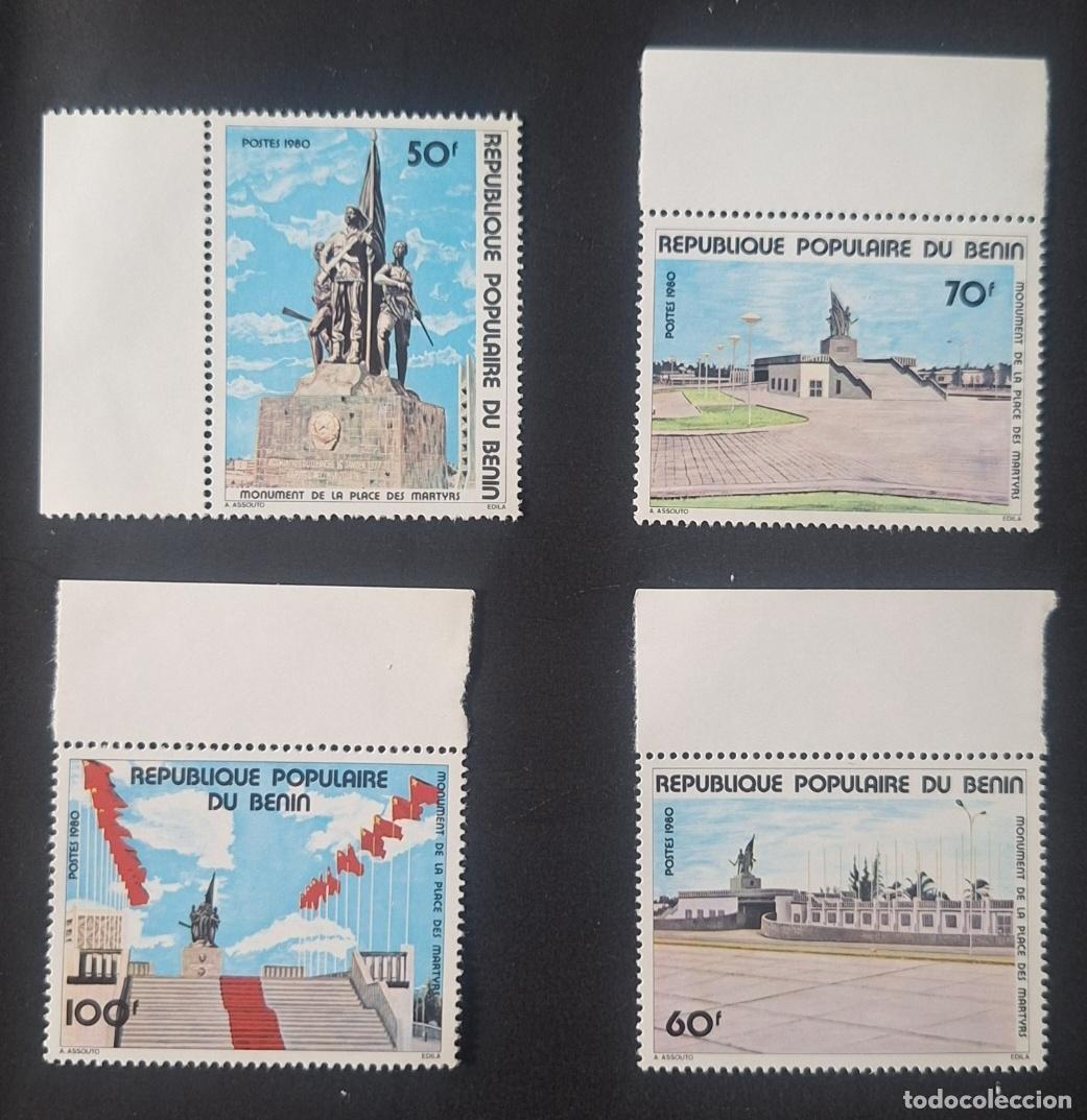 Sellos: Ben&iacute;n 1980 Mi. 208-211 Monumento Plaza de los M&aacute;rtires Coton&uacute;