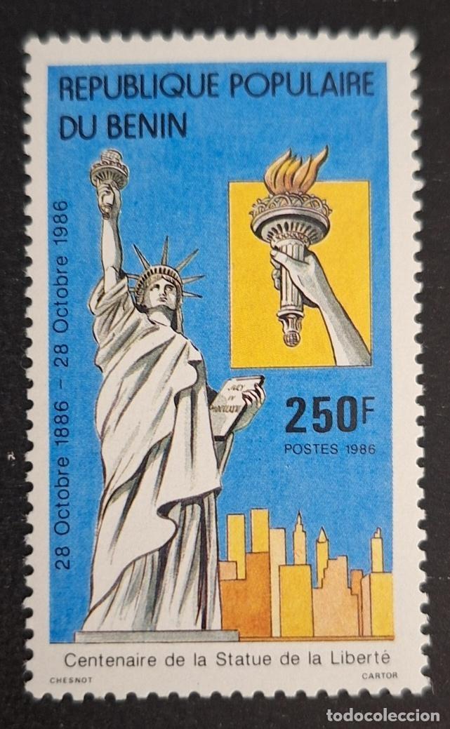 Sellos: Benin 1986 Mi. 448 Centenario Estatua Libertad Nueva York antorcha