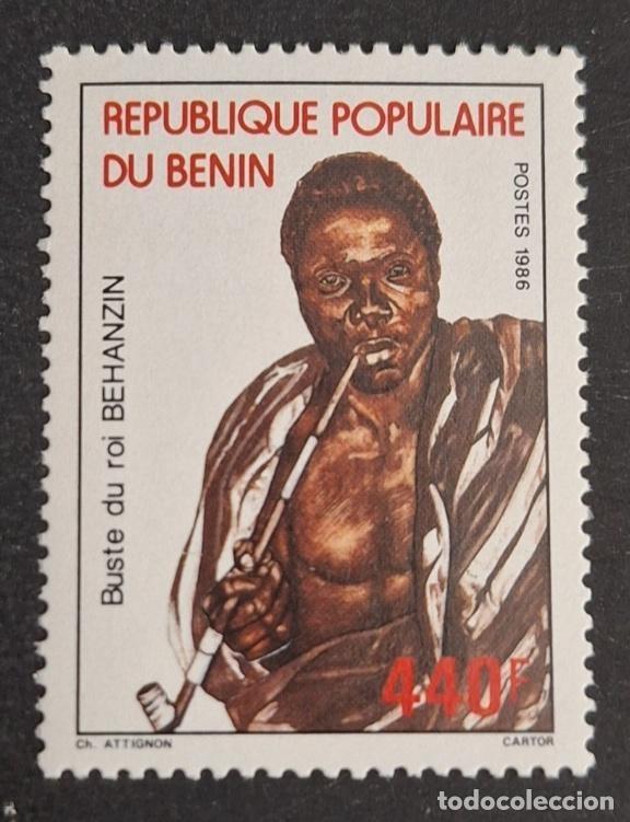 Sellos: Ben&iacute;n 1986 Mi. 449 Rey Behanzin busto Dahomey historia &Aacute;frica