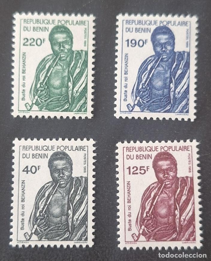 Sellos: Ben&iacute;n 1988 Mi. 470-473 Busto rey Behanzin Dahomey realeza africana