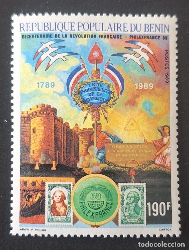 Sellos: Ben&iacute;n 1989 Mi. 484 Bicentenario Revoluci&oacute;n Francesa Philexfrance 89
