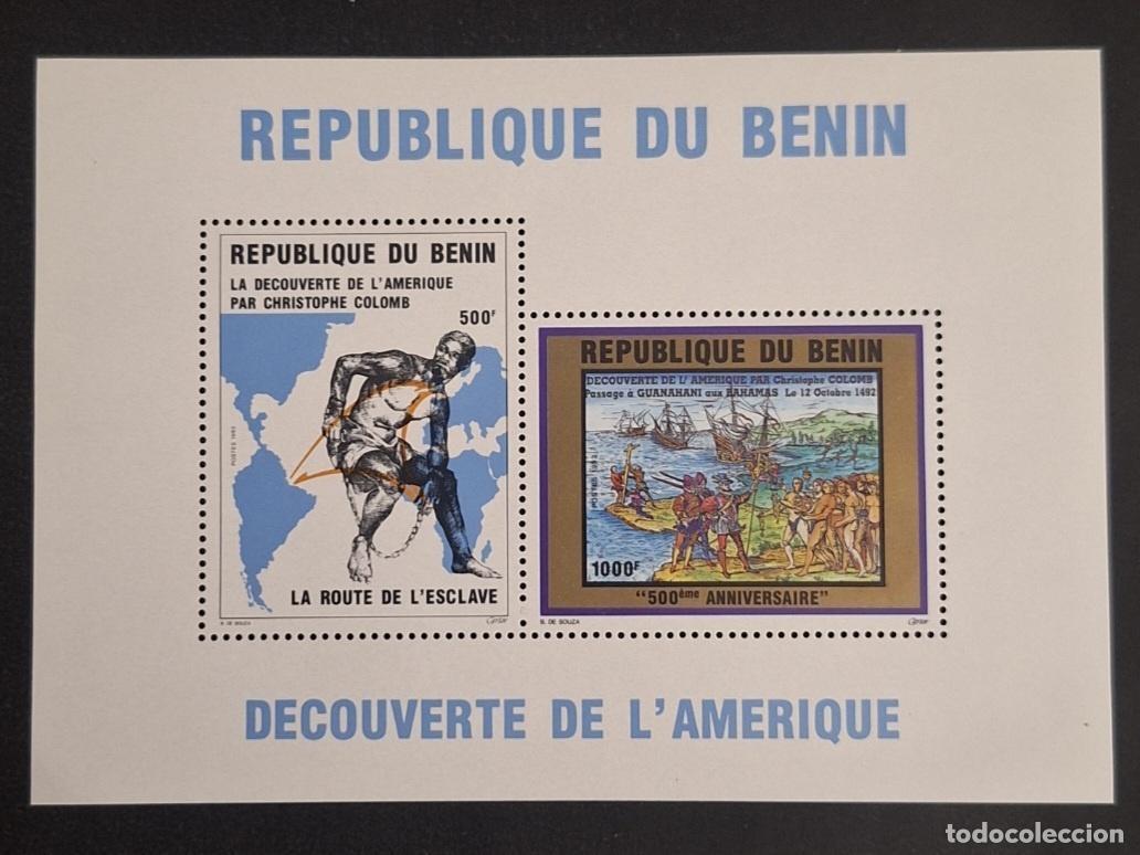 Sellos: Ben&iacute;n 1992 Mi. Bl. 7 Crist&oacute;bal Col&oacute;n descubrimiento Am&eacute;rica esclavo
