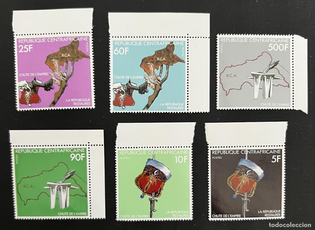 Sellos: Centro&aacute;frica 1981 Mi. 782-787 Ca&iacute;da Imperio Rep&uacute;blica restaurada