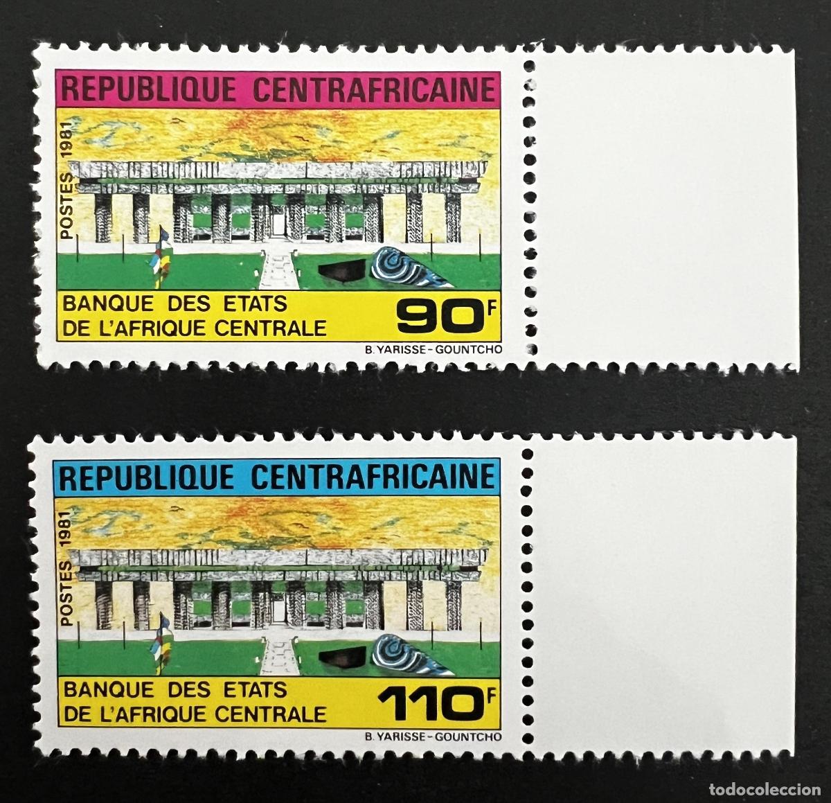 Sellos: Centro&aacute;frica 1981 Mi. 796-797 Banco Estados &Aacute;frica Central BEAC
