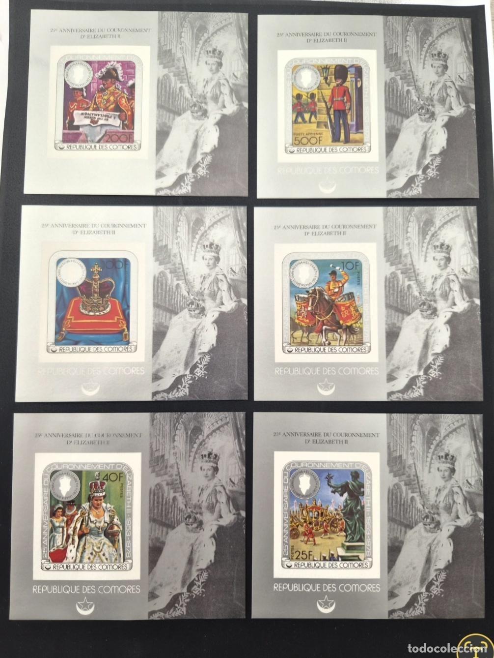Stamps: Comoras 1978 Mi. Bl. 140-145 ND coronaci&oacute;n Isabel II