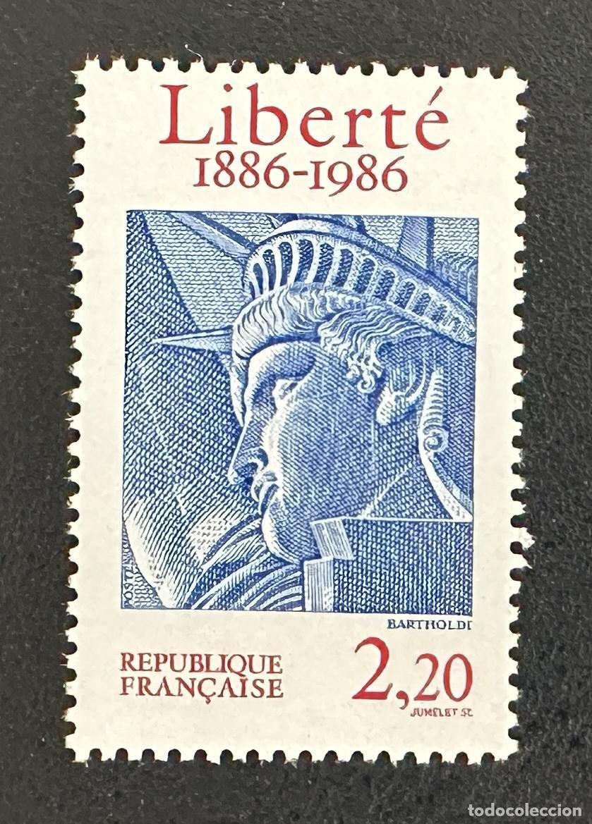 Sellos: Francia 1986 Mi. 2554 emisi&oacute;n conjunta Estatua Libertad Bartholdi