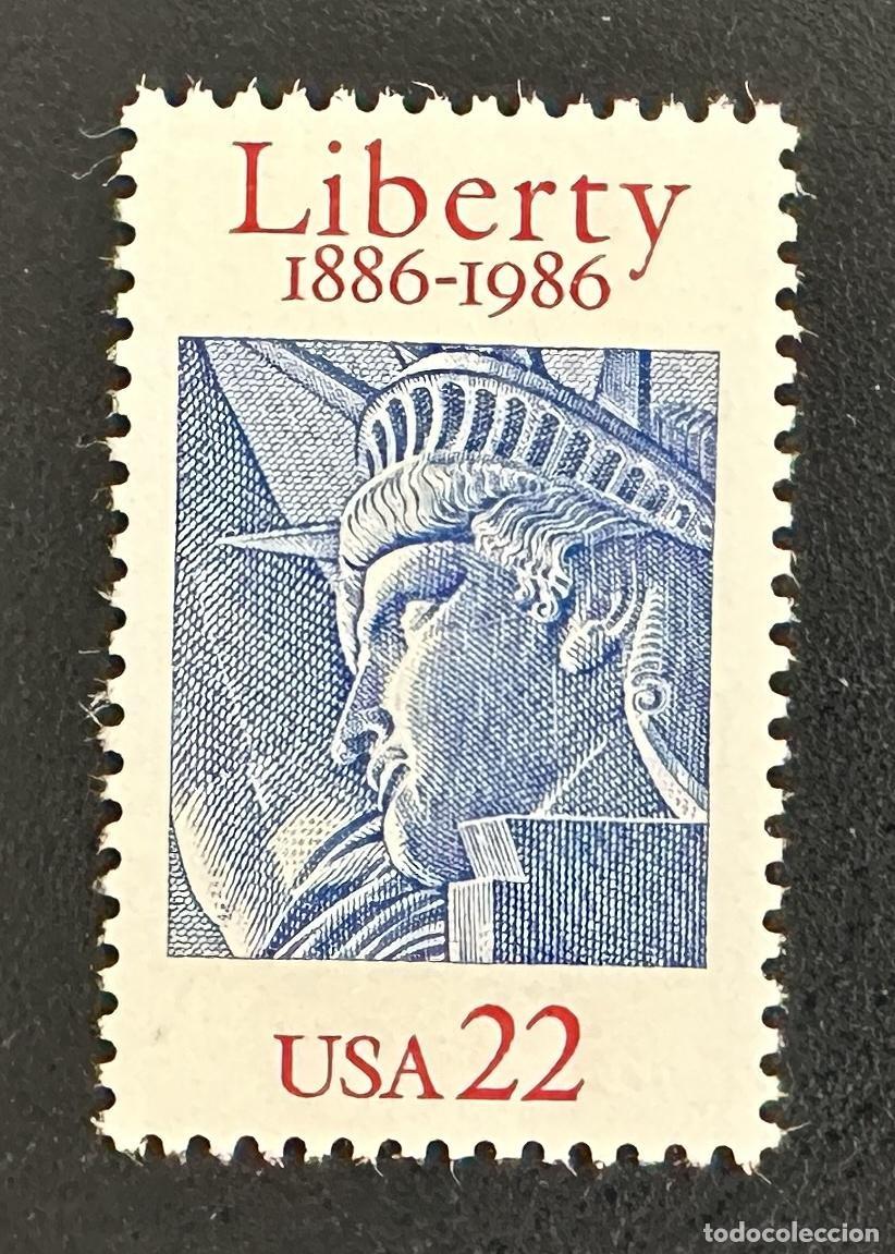 Timbres: EE.UU. 1986 Mi. 1841 emisi&oacute;n conjunta Estatua Libertad centenario