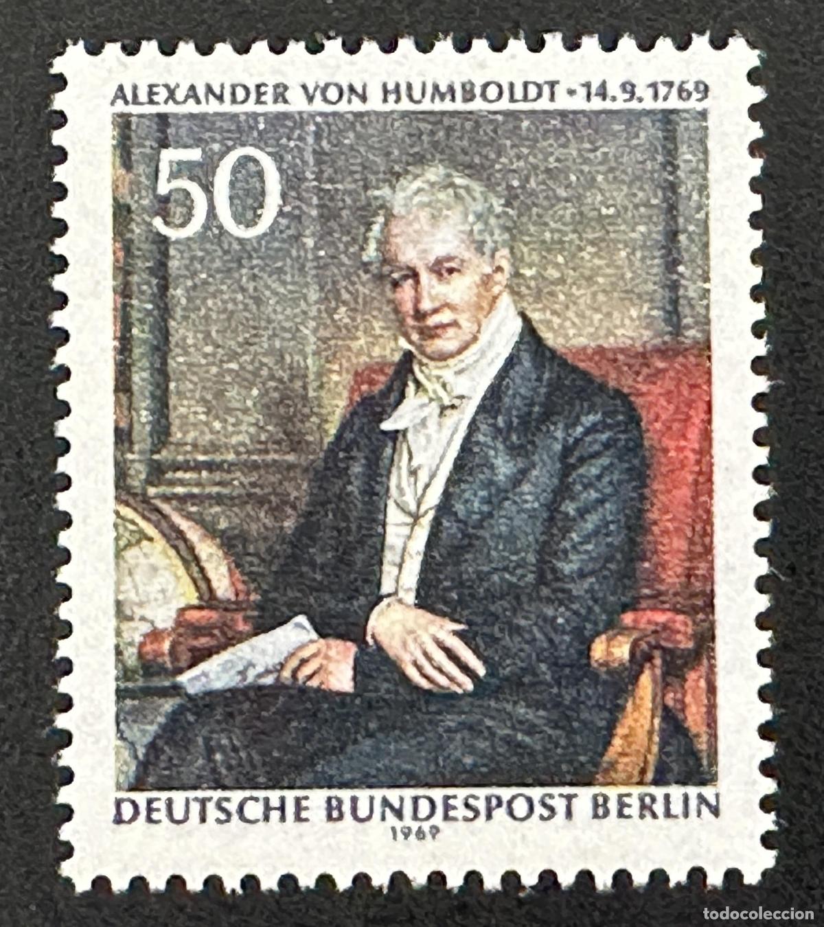 Sellos: Alemania Berl&iacute;n 1969 Mi. 346 emisi&oacute;n conjunta Humboldt naturalista