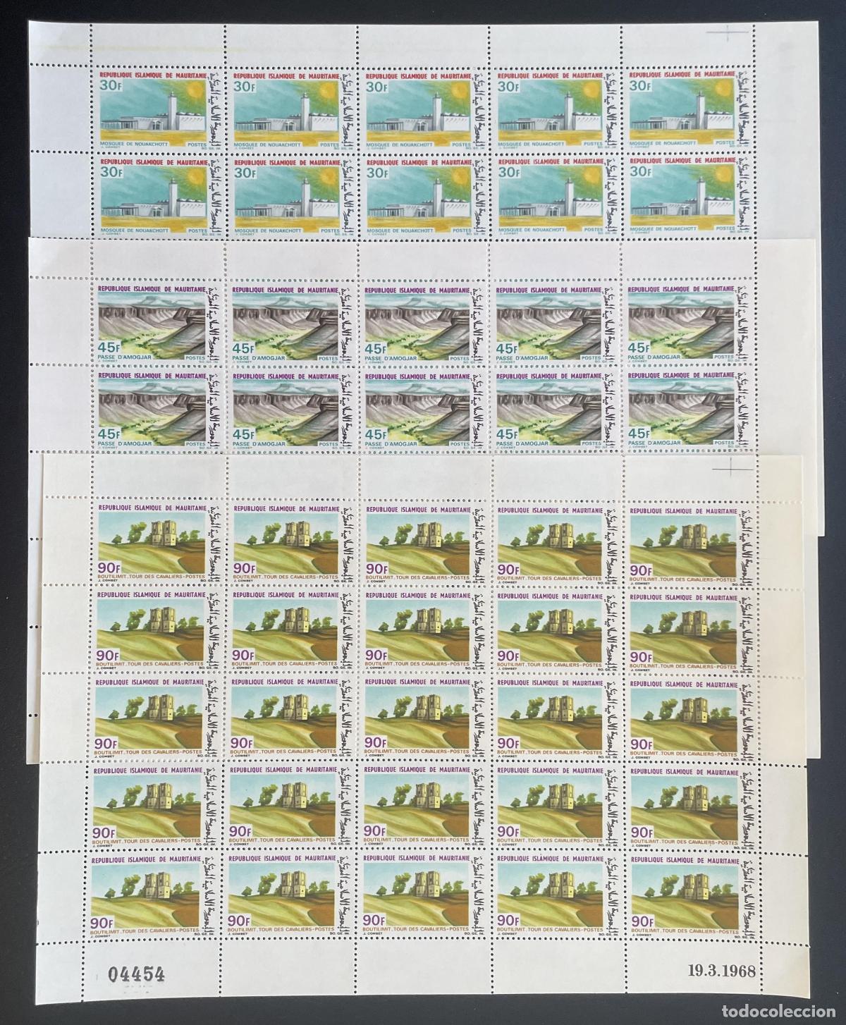 Sellos: Mauritania 1968 YT 248-250 mezquitas Nouakchott Amogjar Boutilimit
