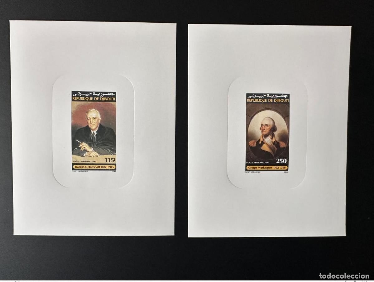 Sellos: Yibuti 1982 Mi. 349 - 350 Luxury Proof Roosevelt George Washington EE. UU.