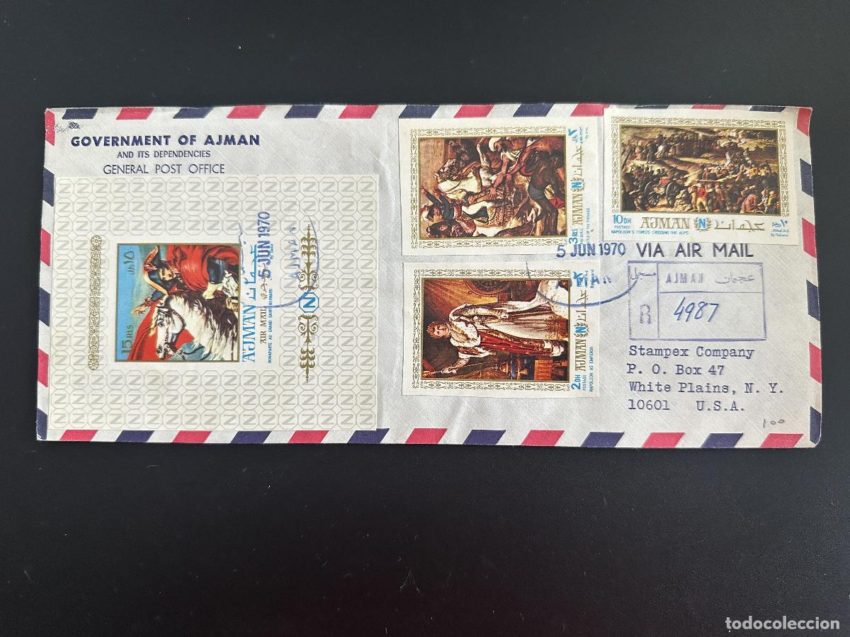Sellos: Ajman 1970 Min. 542 - 549 Bl. 191 B ND Registr&oacute; el gobierno de Napole&oacute;n Bonaparte