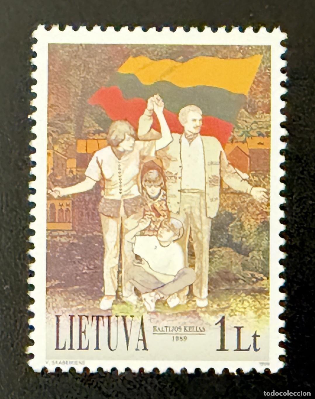 Sellos: Lituania 1999 Mi. 704 emisi&oacute;n conjunta v&iacute;a b&aacute;ltica cadena humana