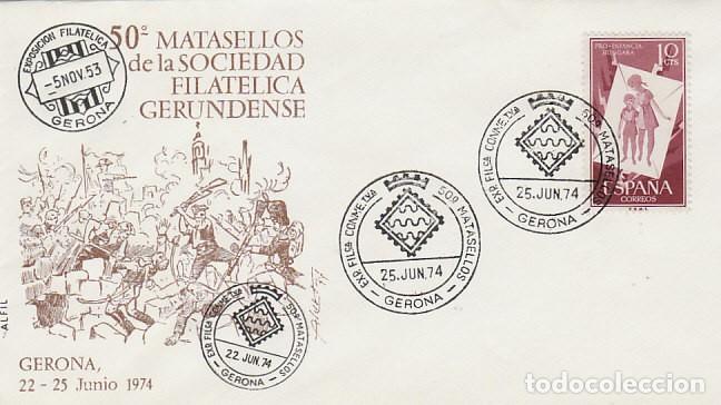 Sellos: A&Ntilde;O 1974, GERONA, LOS SITIOS DE GERONA, GUJERFRA SOBRE DE INDEPENDENCIA, ALFIL