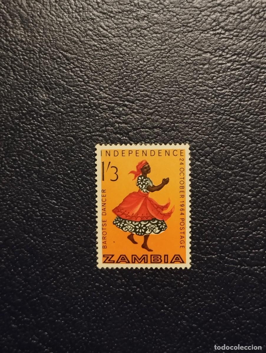 Sellos: 2.10/ Zambia. Historia de la cultura. Sello suelto en nuevo