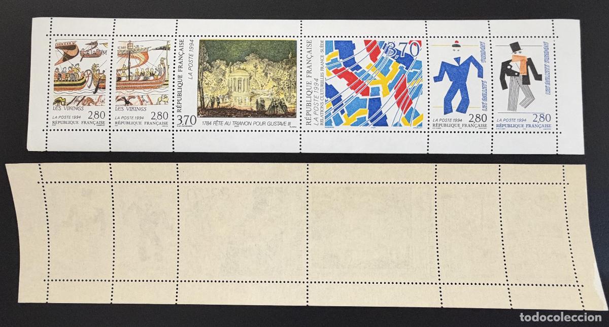 Sellos: Francia 1994 Mi. 3012-3017 emisi&oacute;n conjunta Francia-Suecia Vikingos
