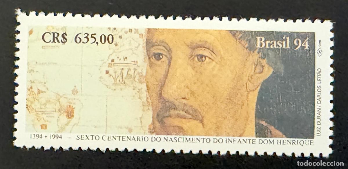 Sellos: Brasil 1994 Mi. 2570 emisi&oacute;n conjunta Enrique el Navegante mapa