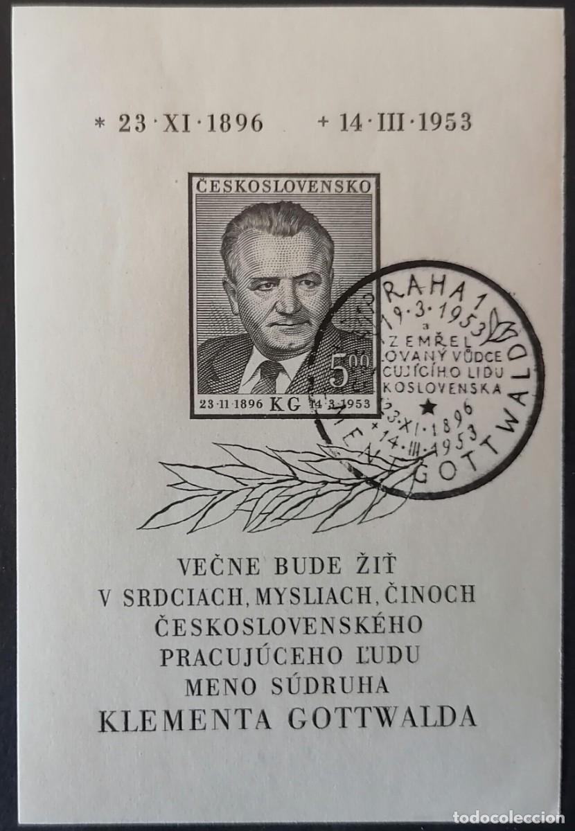 Briefmarken: CHECOSLOVAQUIA 1953 - HB KLEMENT GOTTWALD .