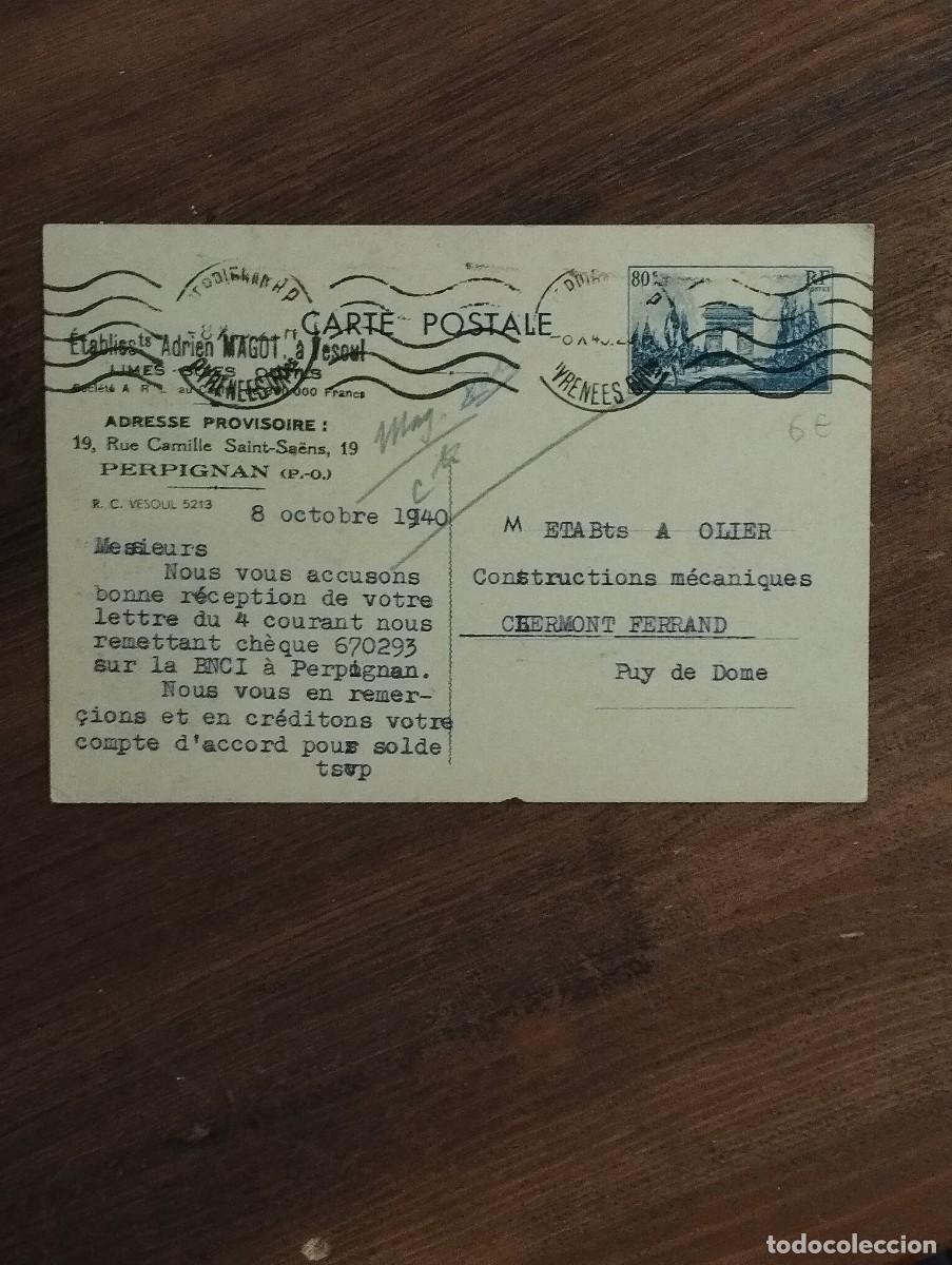 Sellos: 11.10/ Francia.1940. Tarjeta postal