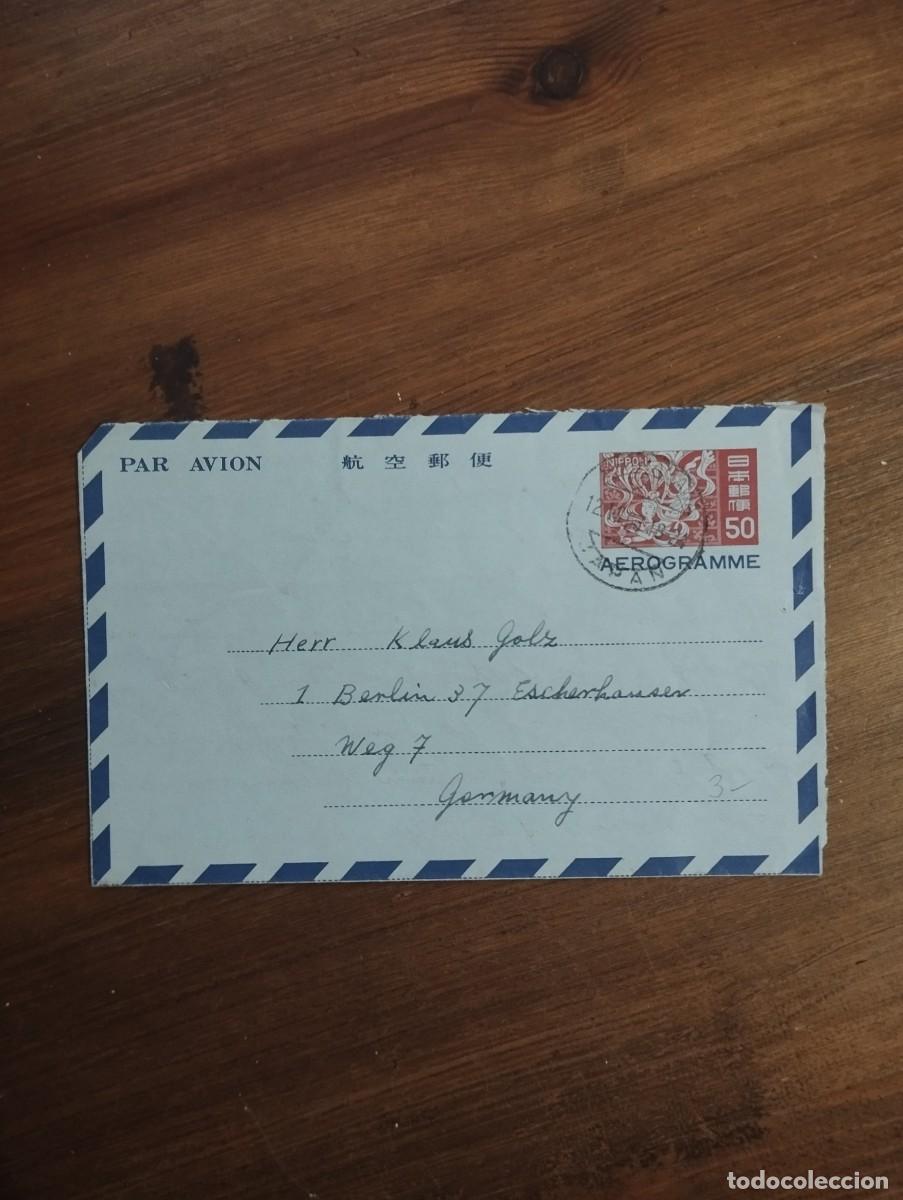 Sellos: 11.10/ Jap&oacute;n.1966. Correo a&eacute;reo. Aerogrrama circulada