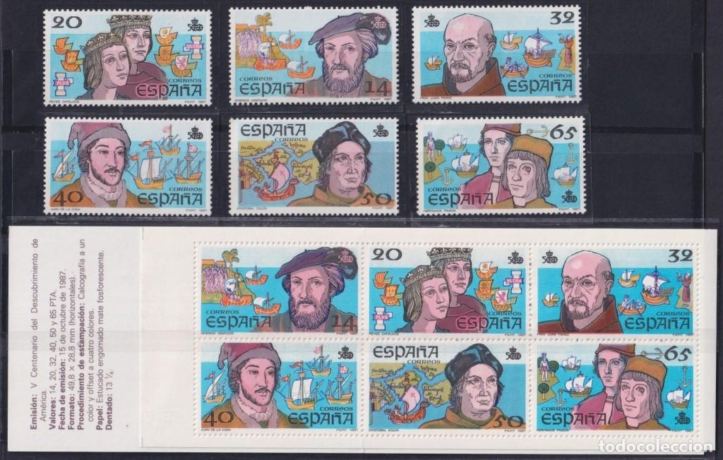 Timbres: F-EX64632 SPAIN ESPA&Ntilde;A MNH 1987 SET BOOKLED COLON COLUMBUS DISCOVERY OF AMERICA.