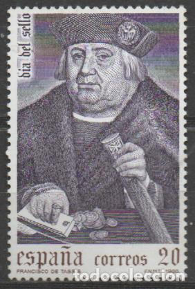 Sellos: EDIFIL 2947, DIA DEL SELLO 1988, FRANCISCO DE TASSIS, NUEVO ***
